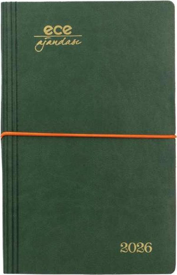 ECE AJANDASI YENİ AKÇAY 2026 Yeşil - Günlük Çizgili 12x18 - Image 1