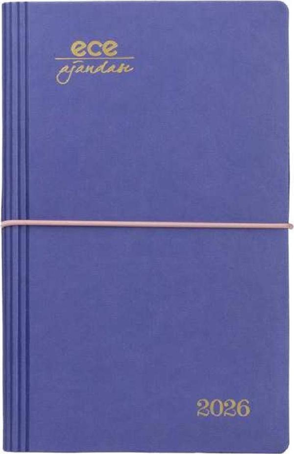 ECE AJANDASI YENİ AKÇAY 2026 Lila - Günlük Çizgili 12x18 - Image 1