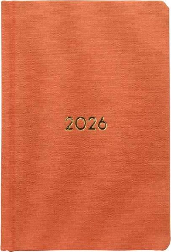 ECE AJANDASI YENİKÖY 2026 Mandalina - Haftalık Keten Sert Kapak Cep Boy 9x14 - Image 1