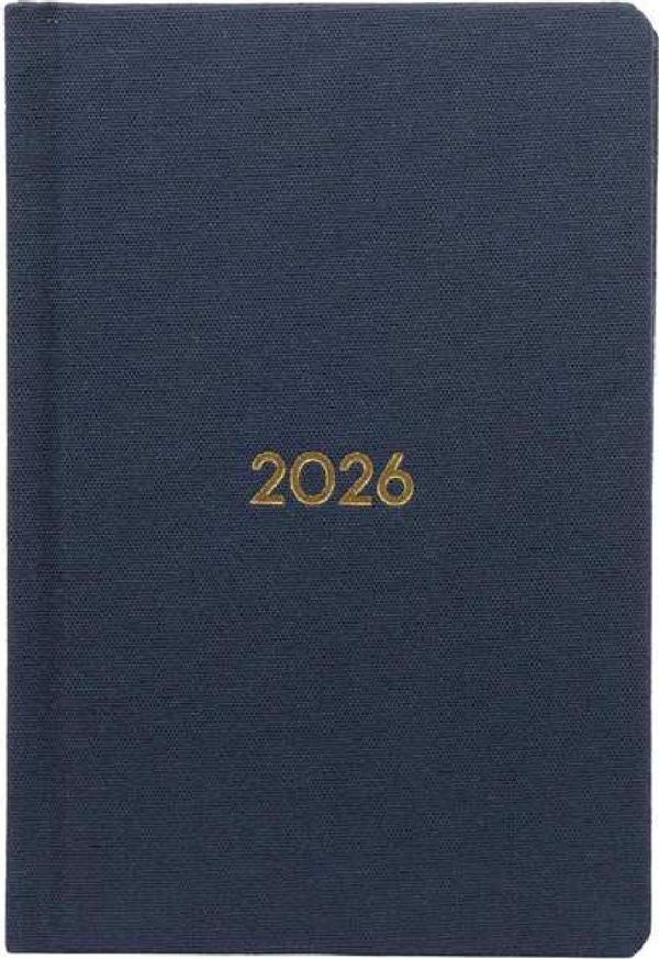 ECE AJANDASI YENİKÖY 2026 Lacivert - Haftalık Keten Sert Kapak Cep Boy 9x14 - Image 1