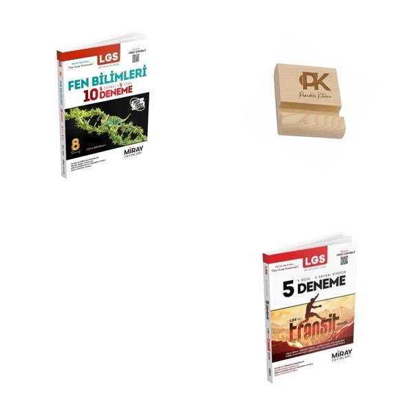 Miray LGS 8. Sınıf Fen Bilimleri 10lu Deneme ve 5 Sözel 5 Sayısal Kitapçık Deneme + Telefon Standı - Miray Yayınları - Image 1