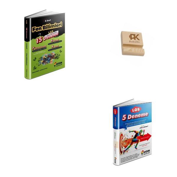 Aydın LGS 8. Sınıf Fen Bilimleri (15li) ve 5 Tüm Dersler Denemeleri + Telefon Standı - Aydın Yayınları - Image 1