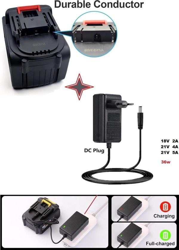 Matkap Oto Araç yıkama Assur, Bn5, Dawreek, Haktaş, CHELİKBEİ 10 pilli Batarya ve şarj Adaptör cihaz - Image 1