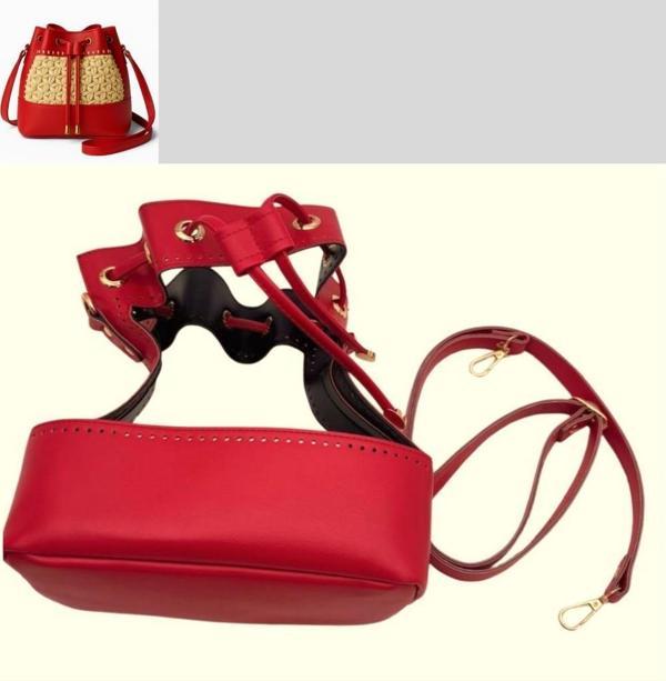 Angel Çanta Aksesuar Torba Model Çanta Yapım Aparatı Kırmızı Renk Light Gold Metalli - Image 1