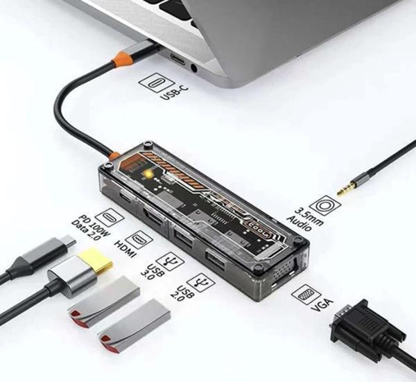 100w Usb Hdmı Vga Type-c Dönüştürücü çevirici adaptör Macbook ipad tablet telefon görüntü aktarım - Image 1