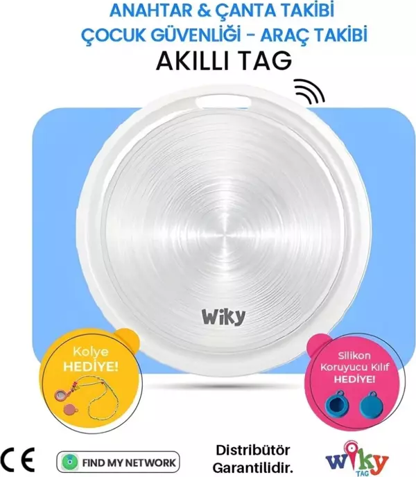 Wiky Tag Çocuk Smart Airtag - Akıllı Konum Takip Cihazı Mavi (APPLE UYUMLU) - Image 1