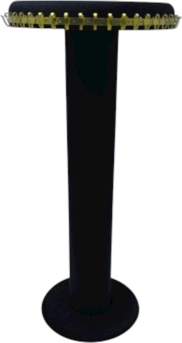 Süet Kumaş Siyah Renk 35 cm Yuvarlak Model Kolye-tesbih-bileklik Standı - Image 1