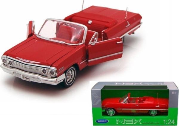 Welly 1/24 1963 Chevrolet Impala 22434 Model Araba - Image 1