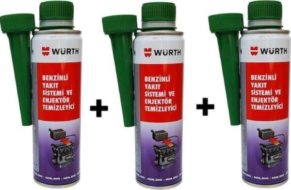 Würth Benzin Enjektör Temizleyici Yeni Nesil Arttırıcı 300 Ml 3 Adet - Image 1