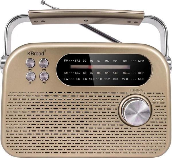 KBroad KTF-2026 Sarı Full Band Radyo - Nostaljik Görünümlü, DC Şarjlı, Güçlü Ses Çıkışlı - Image 1