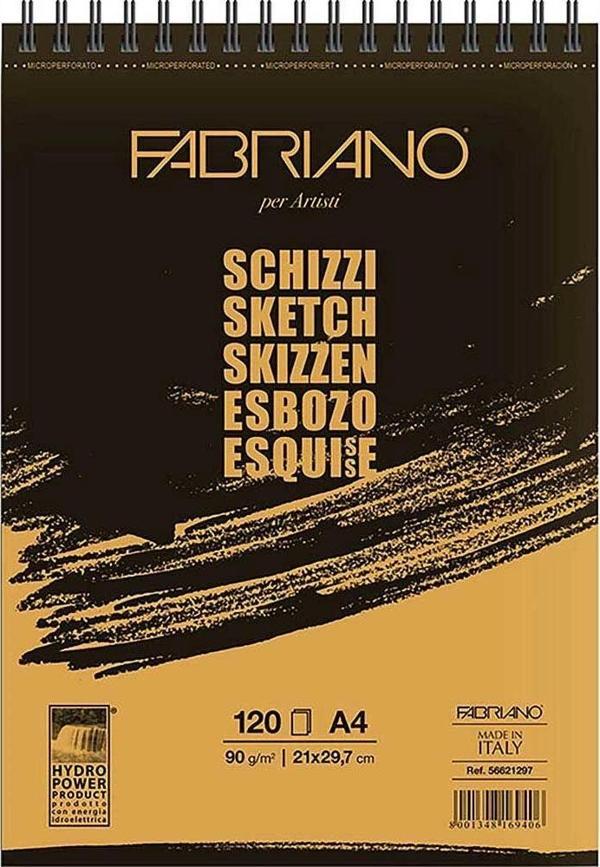 Supertrend Schizzi Sketch Pad Spiralli Eskiz Çizim Defteri 90 gr. A4 120 yaprak - Image 1