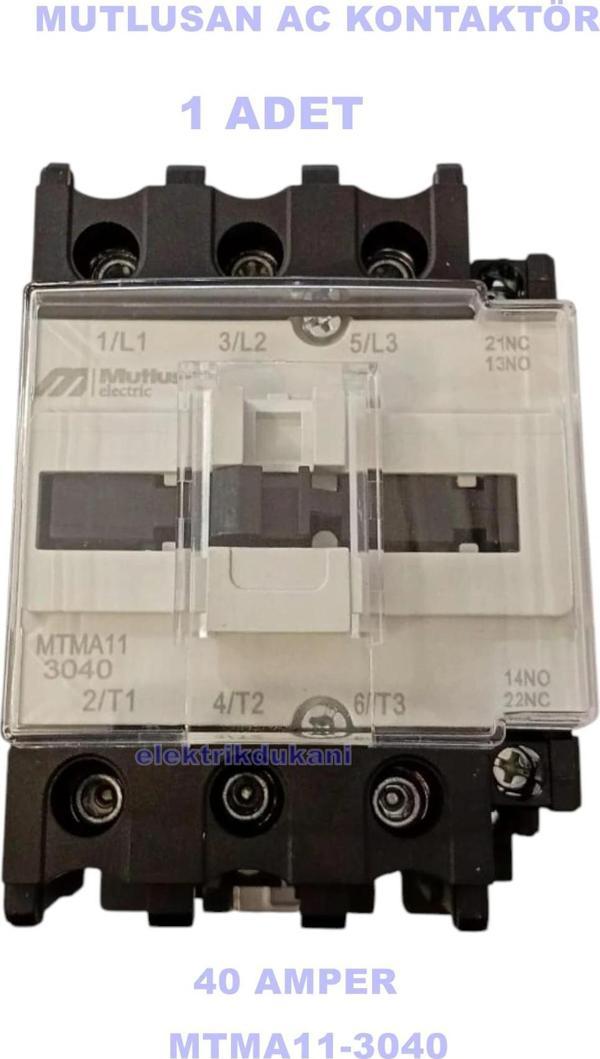 MUTLUSAN 3P 40A 18.5KW AC Kontaktör 220v 1NO+1NC (40 Amper 220 Volt 1 Açık 1 Kapalı Kontak Trifaze K - Image 1