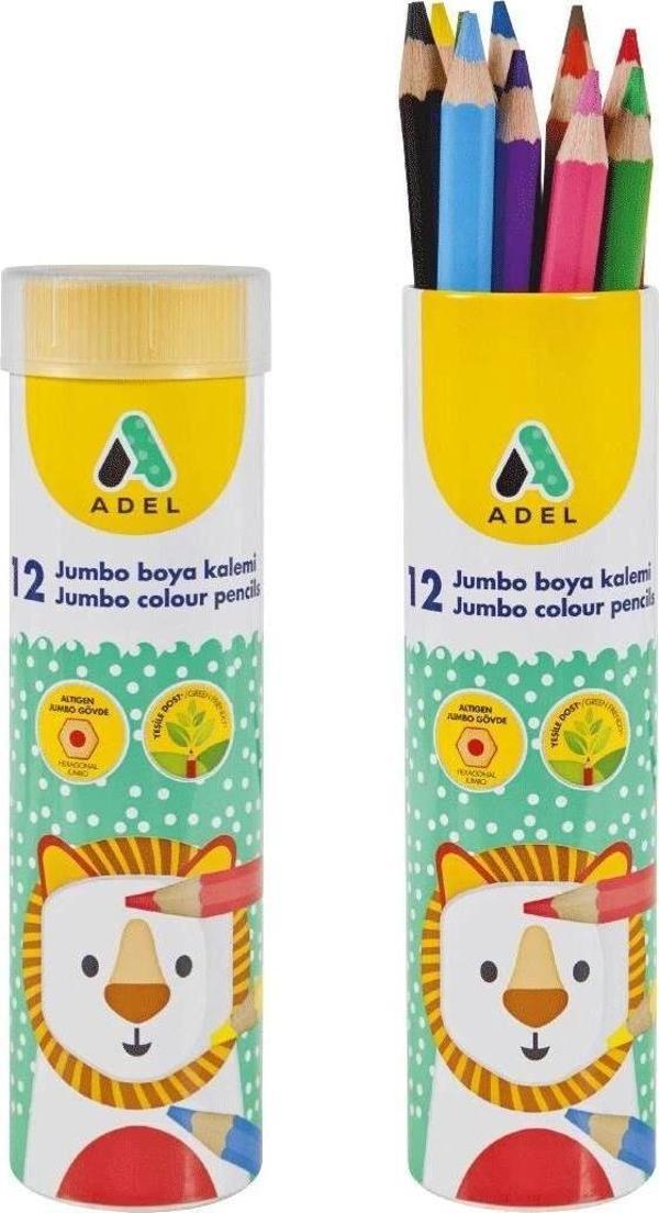 Supertrend Jumbo Metal Tüp Kuru Boya Kalemi 12 Renk - Image 1