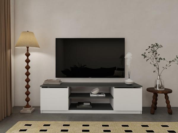 Bade Tv Ünitesi Koyu Gri Beyaz - Image 1