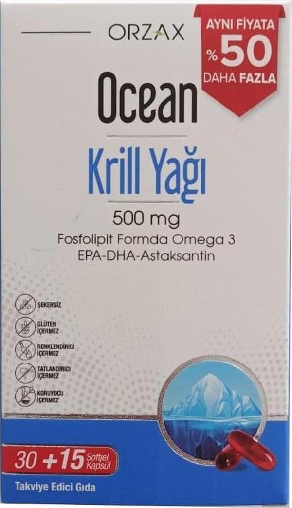 Ocean Krill Oil 30 +15 Softjel Kapsül - Image 1