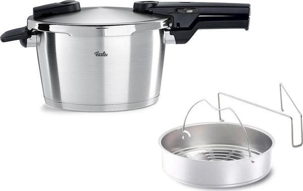 Fissler Vitaquick Premium 4,5 Litre Düdüklü Tencere + Buharda Pişirme Aparatı - Image 1