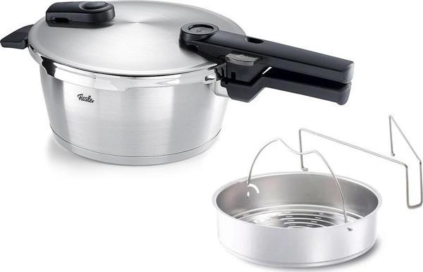 Fissler Vitaquick Premium 3,5 Litre Düdüklü Tencere + Buharda Pişirme Aparatı - Image 1