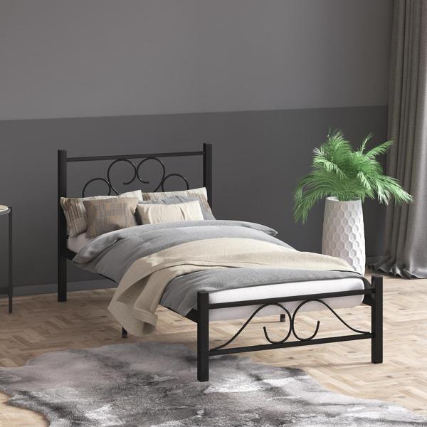 Berkin Metal Karyola 90x190 cm Siyah Renk - Image 1