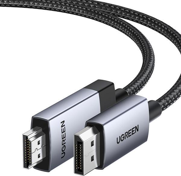 UGREEN 4K 60Hz DisplayPort to HDMI Örgülü Kablo, 2m, 15774 - Image 1