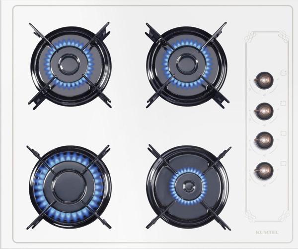Rustik Beyaz Cam Ankastre Ocak - Image 1