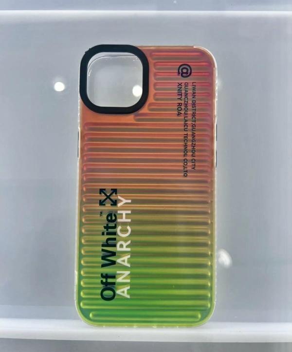 Apple iPhone 13 Pro Max için Holografik Kılıf, Tırtıklı Dokulu, Çok Renkli Gökkuşağı Tasarımlı Koruyucu Kapak - Image 1