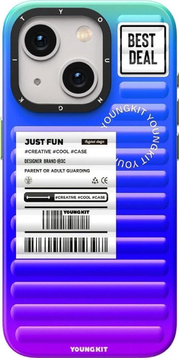 Apple iPhone 13 Pro Max için Uyumlu, Mavi Degrade Tasarımlı Koruyucu Telefon Kapağı - Image 1