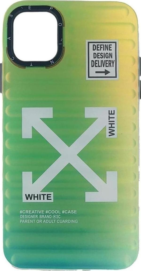 Apple iPhone 13 Pro Max ile Uyumlu Tırtıklı Desenli Kapak Yeşil Neon Kılıf - Image 1