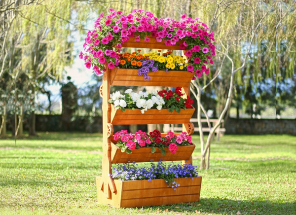 MANDU Ahşap Çok Katlı Saksı Standı (Çiçeklik Standı) - Image 1