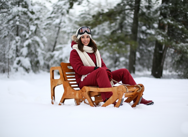 MANDU Ahşap Kar Kızağı - Image 1