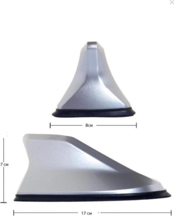 Opel Corsa Uyumlu Gümüş Gri (Silikonlu) Shark Balina Anten - Image 1