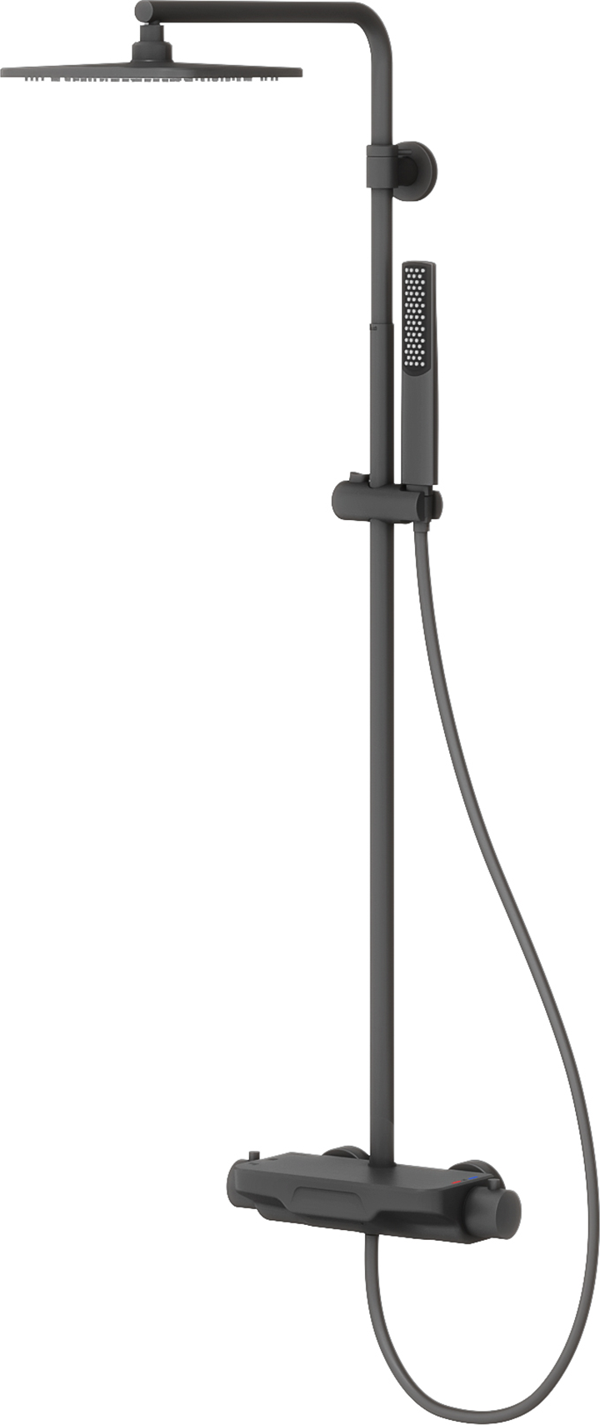 Perla Termostatik 3 Yönlü Duş Kolonu-Siyah - Image 1