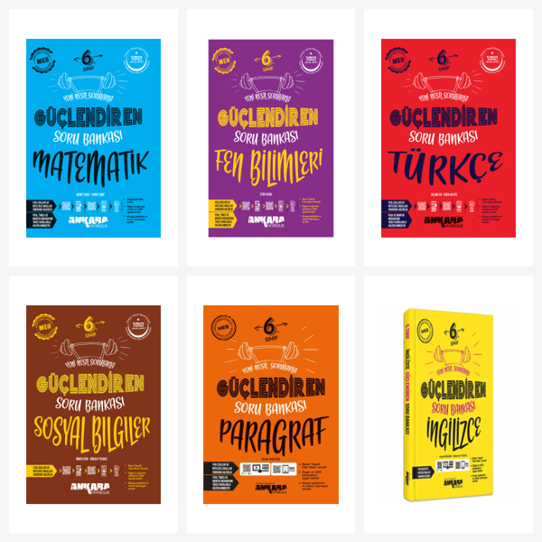 Ankara 6. Sınıf Tüm Dersler Güçlendiren Soru Bankası 6 Kitap Ankara Yayıncılık - Ankara Yayıncılık - Image 1