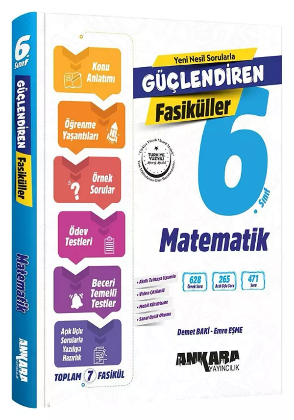 Ankara 6. Sınıf Matematik Güçlendiren Fasiküller Ankara Yayıncılık - Ankara Yayıncılık - Image 1