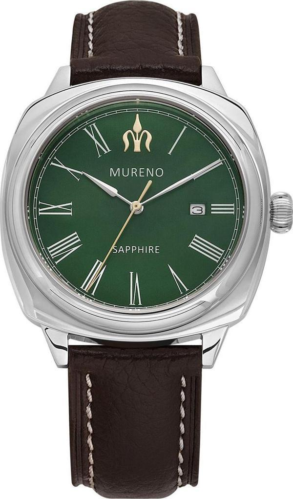 Safir Cam / 10 Atm / Paslanmaz Çelik (316L) / Hakiki Deri Klasik Erkek Kol Saati V1 - Image 1