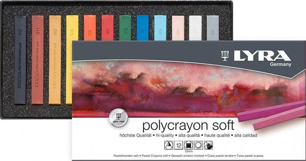 Lyra Polycrayon Soft 12'li Toz Pastel Boya Ana Renkler / L5651120 - Image 1