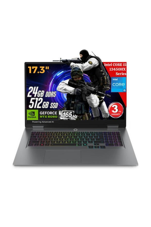 Lenovo Loq 17Irx10 Aı Intel Core İ5-13450Hx 24Gb 512Gb Rtx5050 17.3 165Hz Freedos 83Jh0069Tr Bilgisayar - Image 1