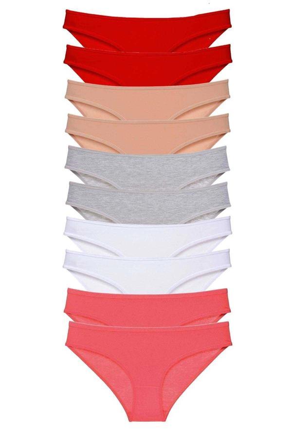 biçomi 10 adet Süper Eko Set Likralı Kadın Slip Külot 507 - Image 1