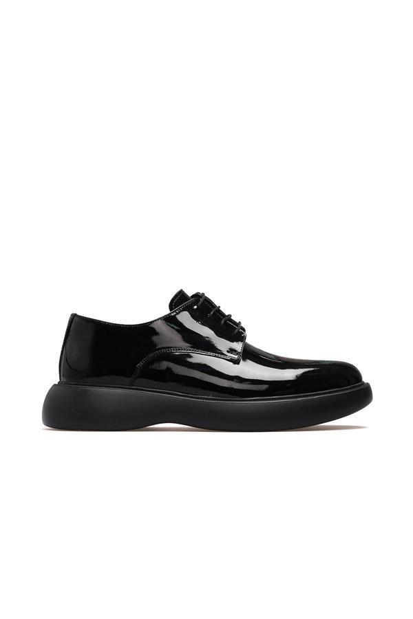 Erkek Deri Casual Günlük Ayakkabı 25k Ykö-20184 M Siyah Rugan - Image 1