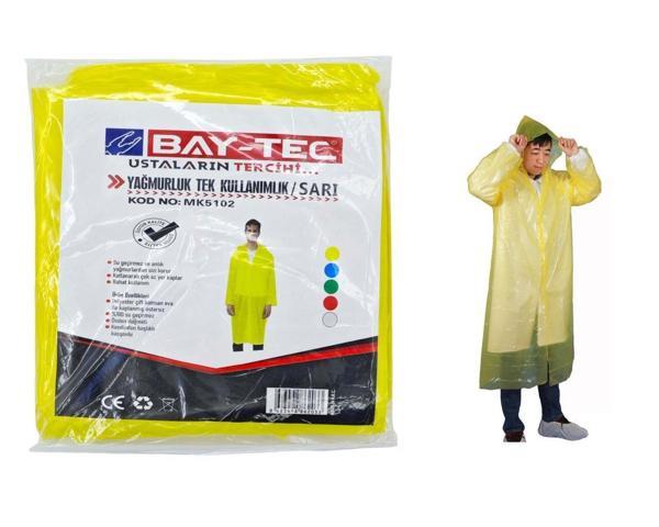 Yağmurluk Tek Kullanımlık Sarı BAY-TEC MK5102 - Image 1