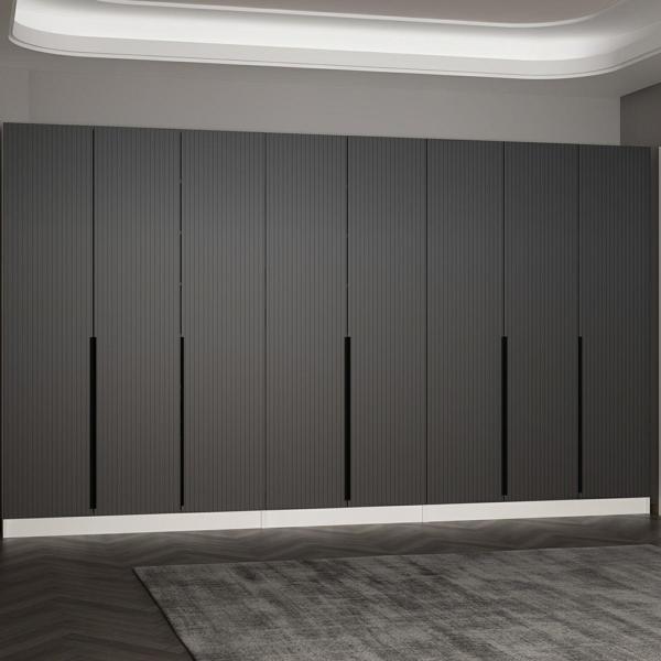 Minar Kale 210 Cm 8 Kapaklı 4B Raf Portmanto Byz Mbr Çizgili Ant - Image 1