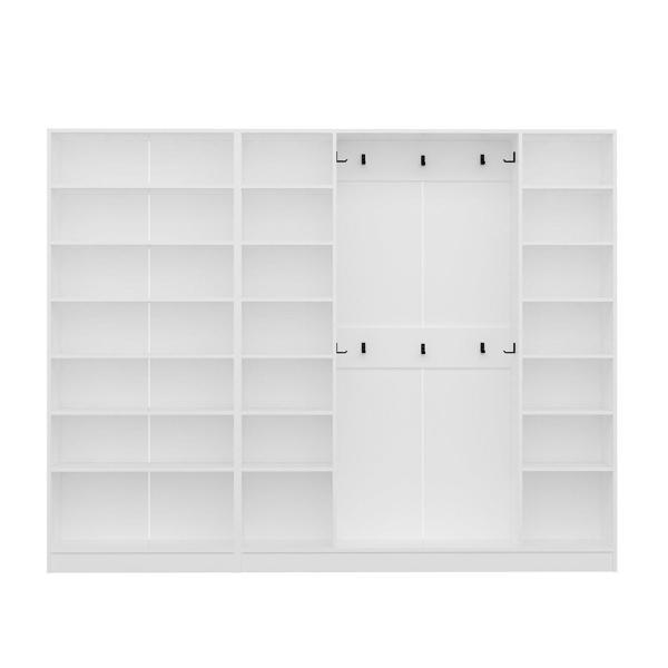 Minar Kale210 6 Kapaksız 4 Bölme Raf Portmanto Beyaz - Image 1