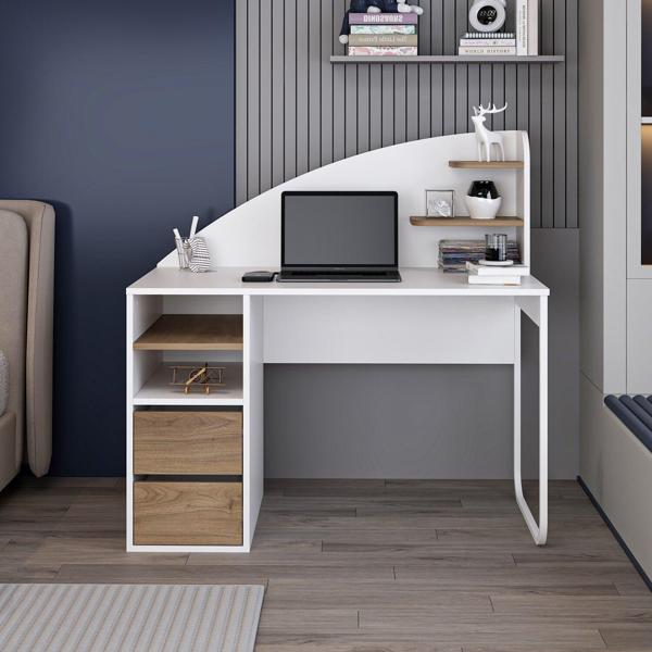 Mirel Çalışma Masası - Beyaz/Rahle - Image 1