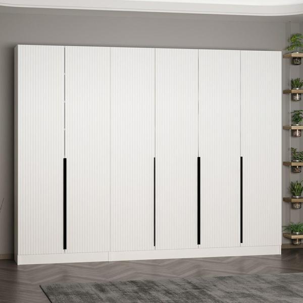 Minar Kale 210 Cm 6 Kapaklı 4B Raf Portmanto Byz Mbr Çizgili Byz - Image 1