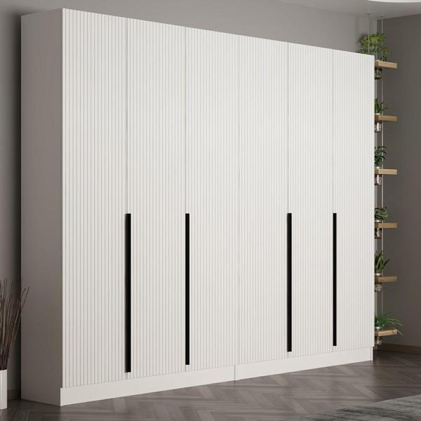 Minar Kale 210 Cm 6 Kapaklı 2B Raf Portmanto Byz Mbr Çizgili Byz - Image 1