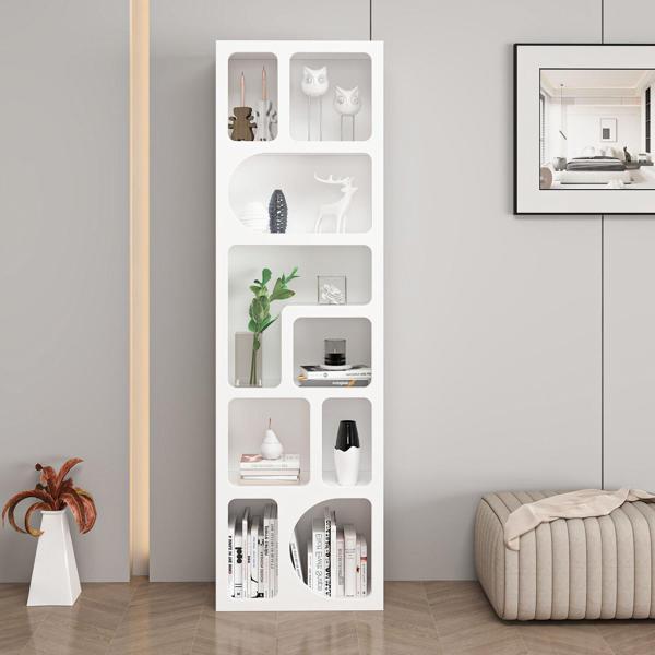 Bohem Kitaplık 170 Cm Mebran - Beyaz - Image 1