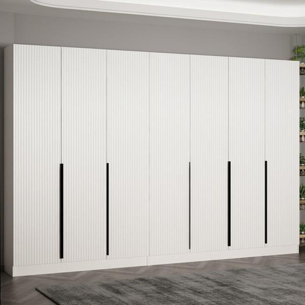 Minar Kale 210 Cm 7 Kapaklı 3B Raf Portmanto Byz Mbr Çizgili Byz - Image 1