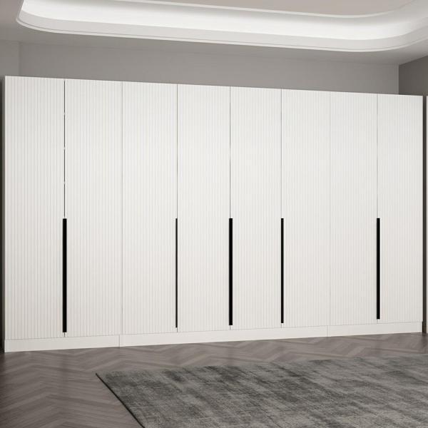 Minar Kale 210 Cm 8 Kapaklı 6B Raf Portmanto Byz Mbr Çizgili Byz - Image 1