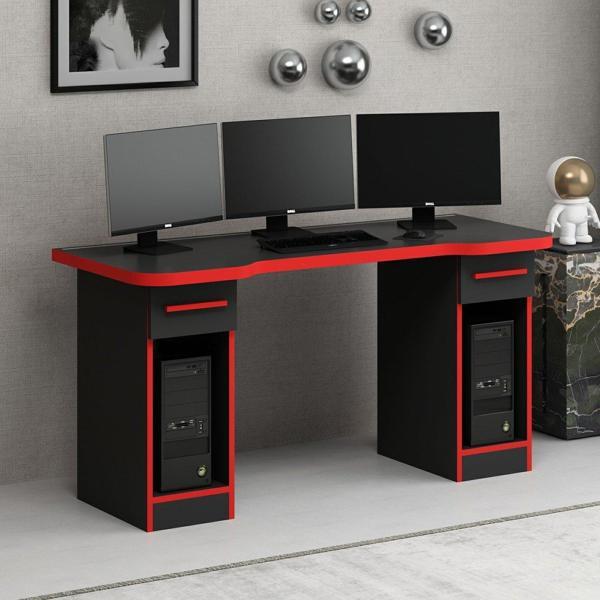 Phoenix 2 Çekmeceli Oyuncu Masası RGB Led Işıklı - Set 2 - Image 1