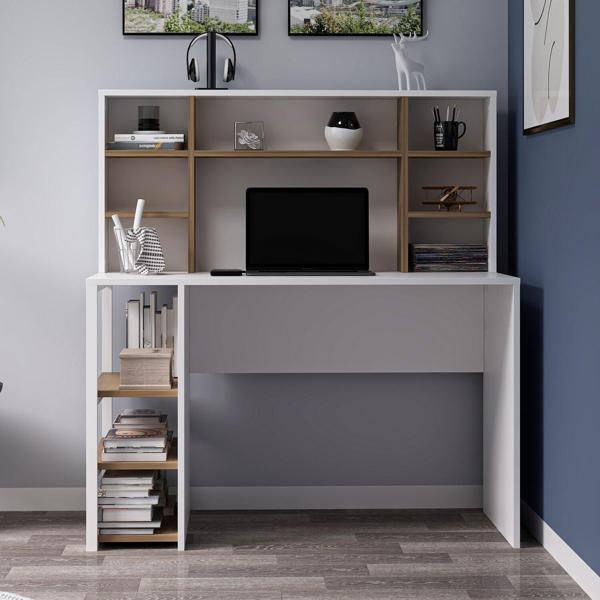 Liora Çalışma Masası - Beyaz/Rahle - Image 1