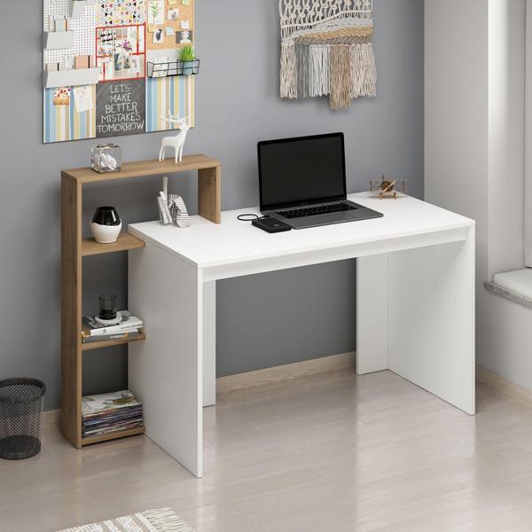 Velora Çalışma Masası - Beyaz/Rahle - Image 1